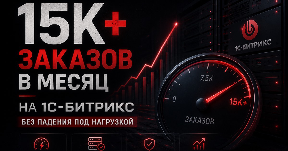 15k+ заказов в месяц на 1С-Битрикс без падения под нагрузкой